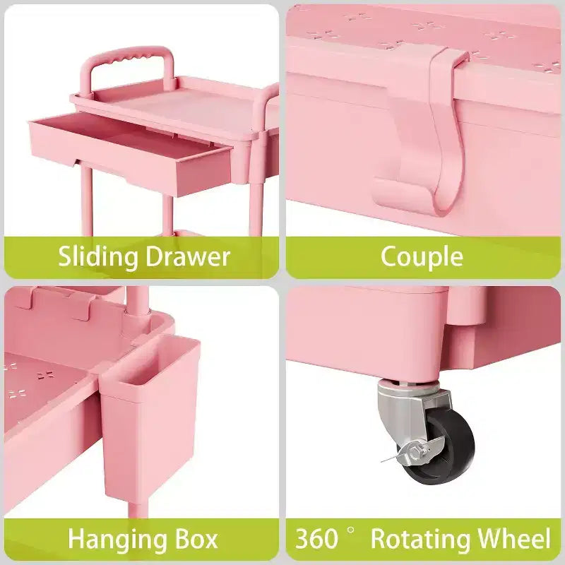 Carrello a 5 ripiani Tree City con cassetto, organizer mobile salvaspazio per cucina - Capacità 150 kg