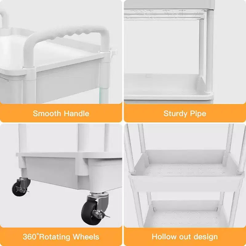Carrello a 5 ripiani Tree City con cassetto, organizer mobile salvaspazio per cucina - Capacità 150 kg