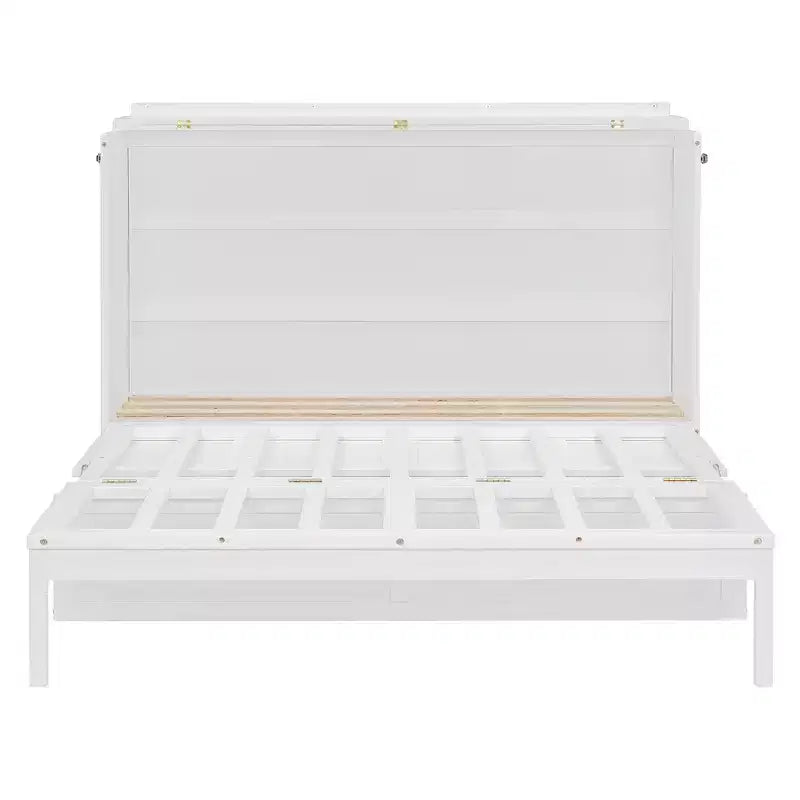 Letto a scomparsa Queen Size Merax con maniglie e gambe in legno massello di pino, elegante