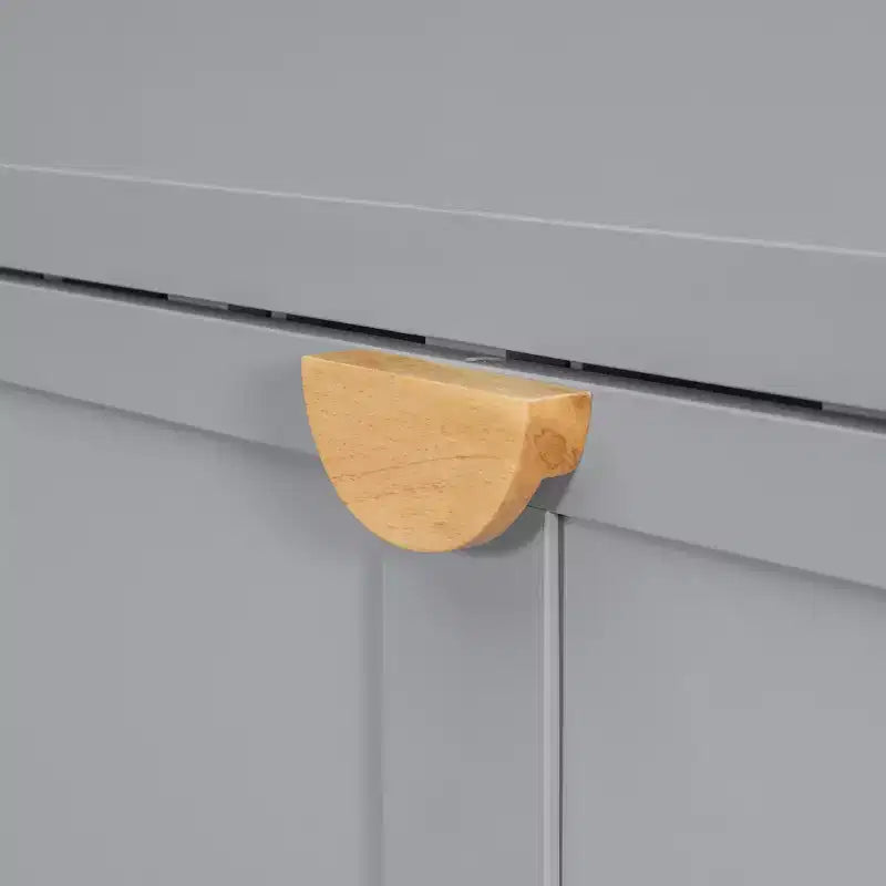 Letto a scomparsa Queen Size Merax con maniglie e gambe in legno massello di pino, elegante