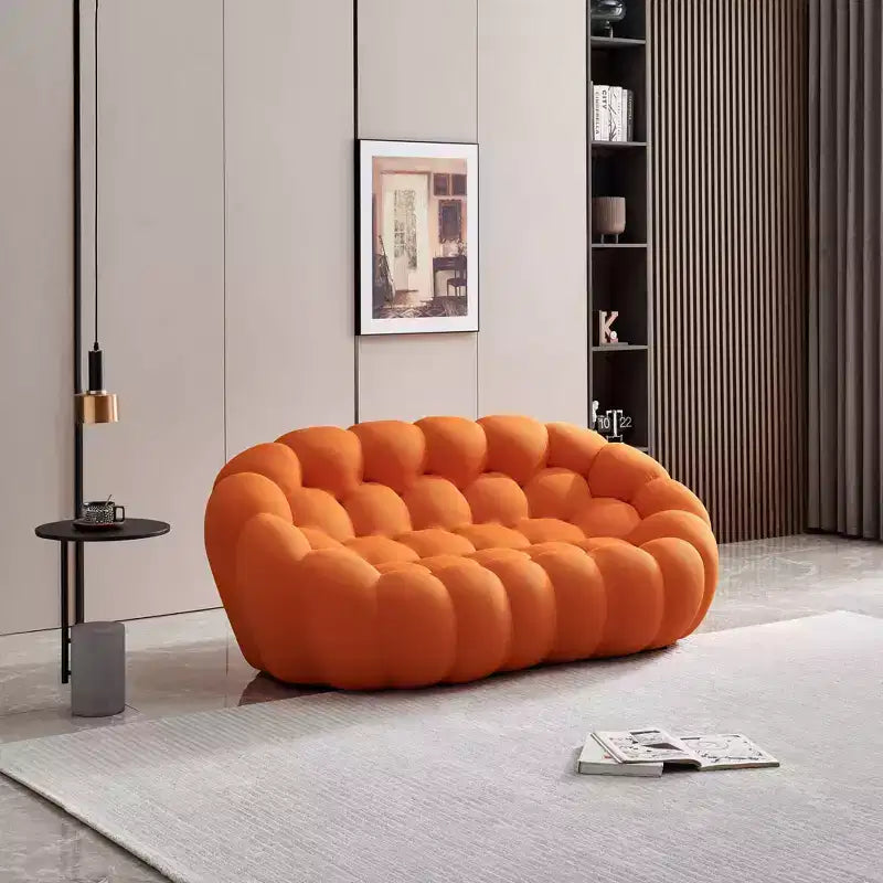 MAYEERTY 74.8 Divanetto Moderno Bubble a 2 Posti, Divano Imbottito in Tessuto a Rete 3D per Soggiorno