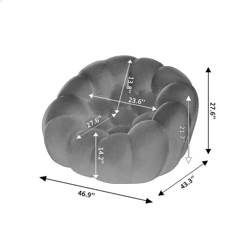 MAYEERTY 74.8 Divanetto Moderno Bubble a 2 Posti, Divano Imbottito in Tessuto a Rete 3D per Soggiorno