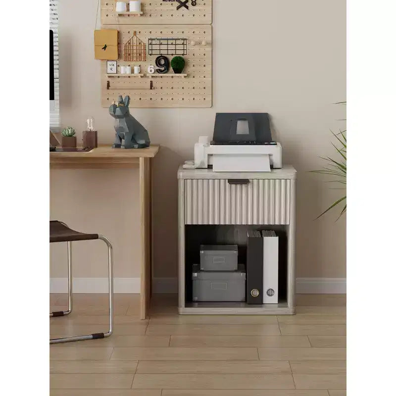 Dyonery Comodino Scandinavo Comodino con Cassetti a Scomparsa Mobile Contenitore Grande Comodino Moderno in Legno Stile Mid-Century
