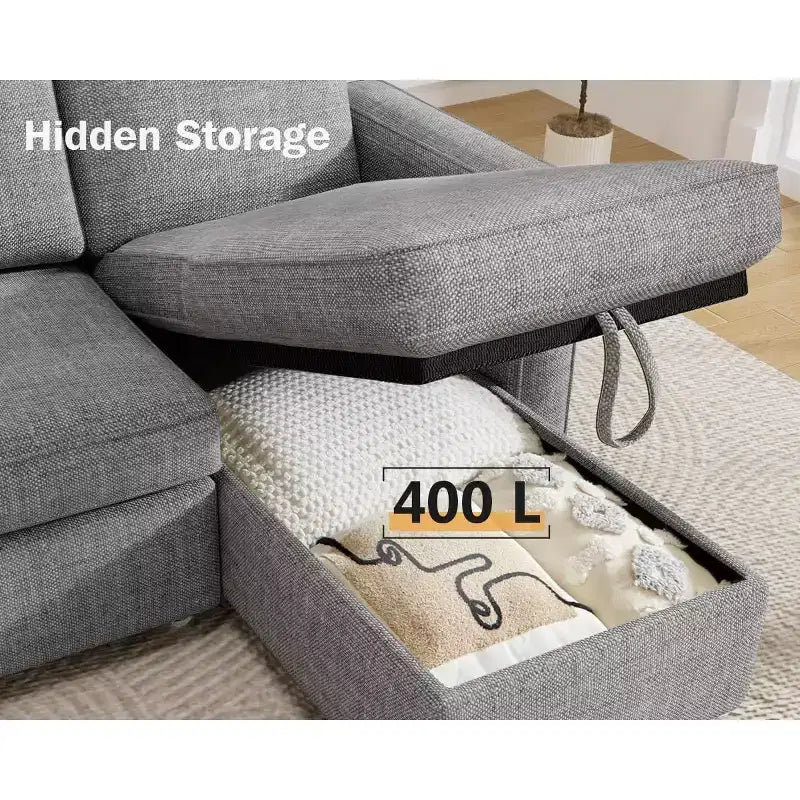 Divano letto multifunzione Dyonery da 81 pollici, divano estraibile, nessun attrezzo richiesto per il montaggio, due opzioni di tessuto disponibili