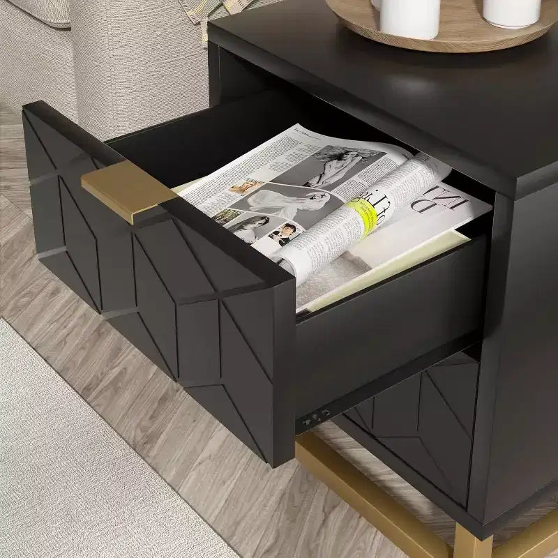 Comò a 2/3/4/5/6/7 cassetti con gambe in metallo, Cassettiera in legno con ampio spazio di archiviazione, Comodino moderno per camera da letto, soggiorno, corridoio