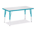 Jonti-Craft Berries Elementary Height Color Edge Rectangle Table (24 x 36) in Blue