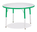 Jonti-Craft Berries Adult Height Color Edge Round Table (36 x 36) in Green