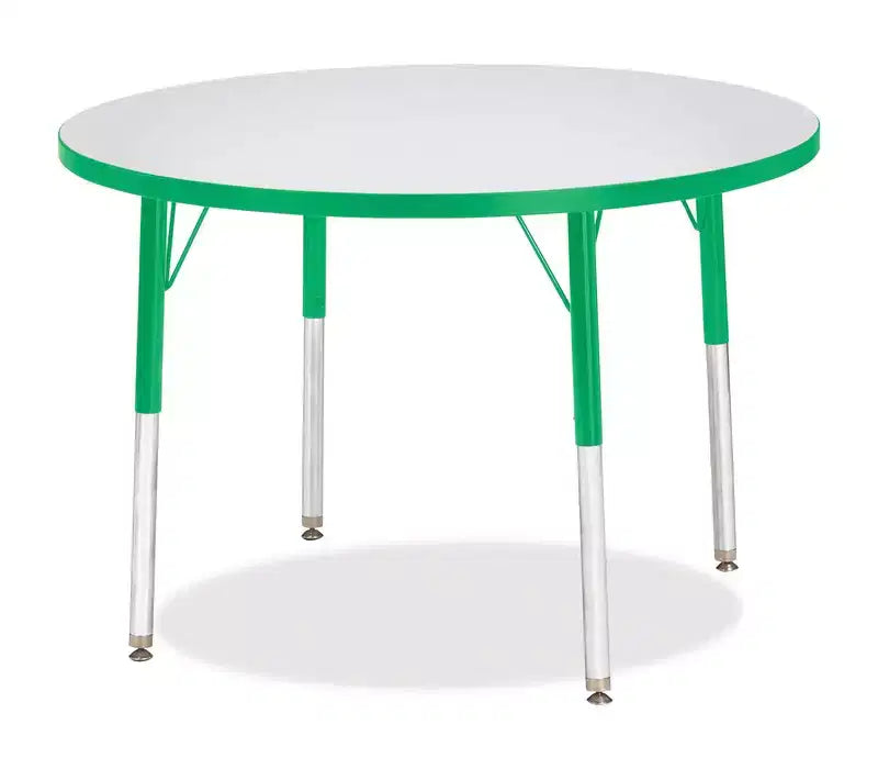 Jonti-Craft Berries Adult Height Color Edge Round Table (36 x 36) in Green