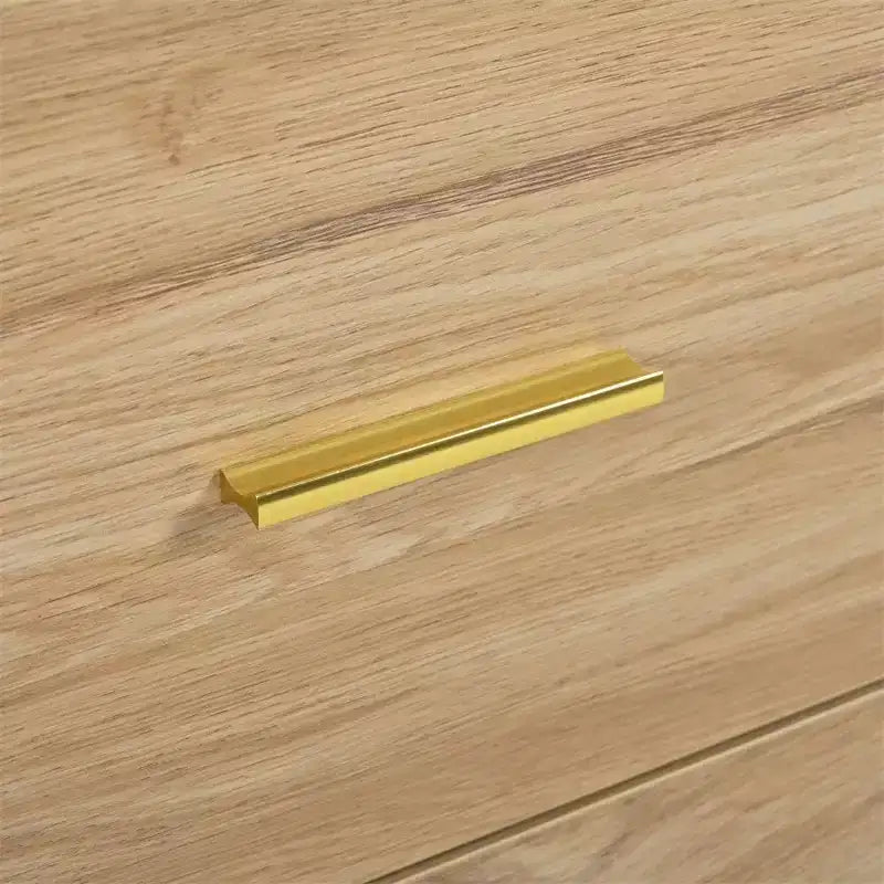 Okak Comodino Cassettiera Minimalista da Camera da Letto con 6 Cassetti Maniglie Dorate Ampio Contenitore a Cassetti per Soggiorno Corridoio Stanza dei Bambini