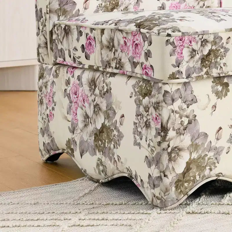 Sedia da pranzo accentata in flanella con cuscino morbido e cuscino abbinato – Sedia da salotto per camera da letto