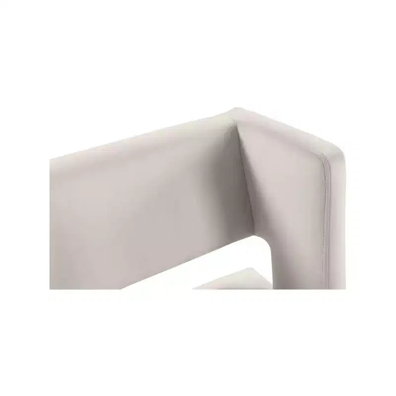 Meridian Furniture, Sgabello da bancone Caleb in velluto crema, set da 2