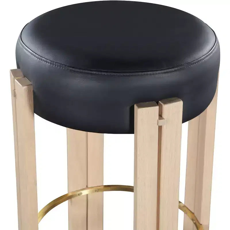 Meridian Furniture, Sgabello da bancone Harrison in pelle vegana nera