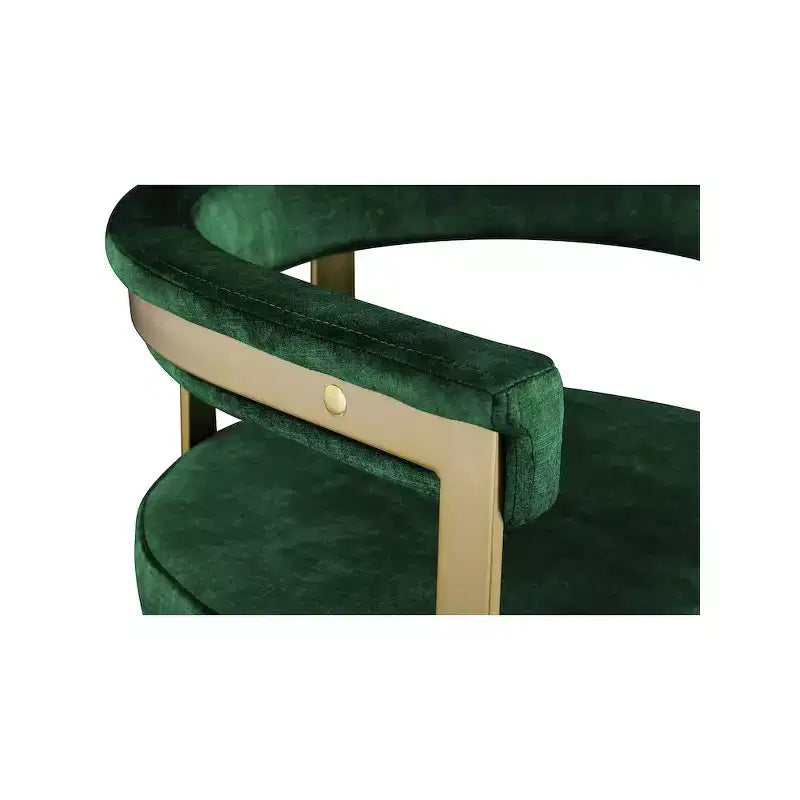 Meridian Furniture, Sgabello da bancone Marcello in velluto verde, set da 2