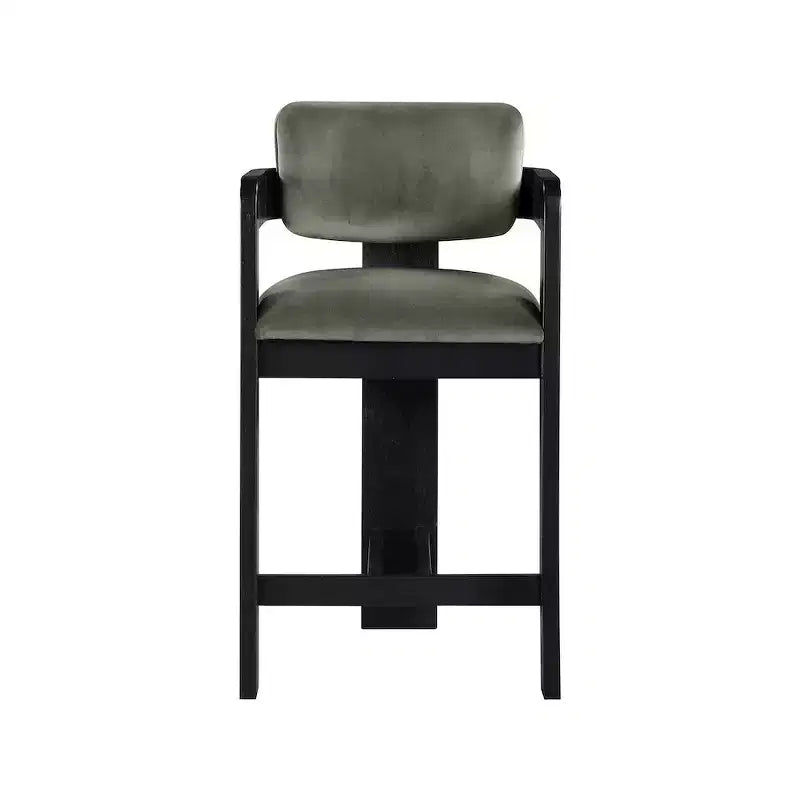 Meridian Furniture, Sgabello Sacha in Velluto Verde
