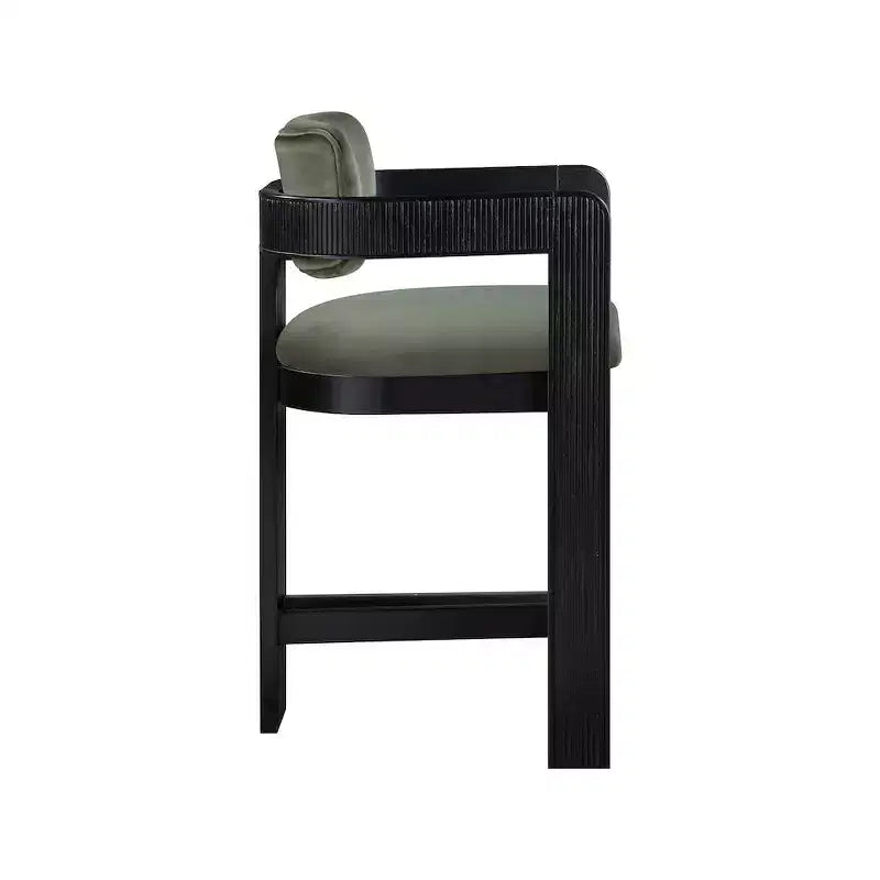 Meridian Furniture, Sgabello Sacha in Velluto Verde