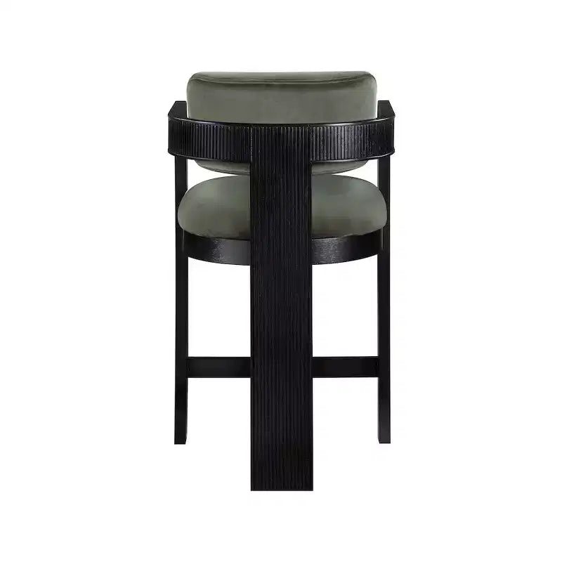 Meridian Furniture, Sgabello Sacha in Velluto Verde