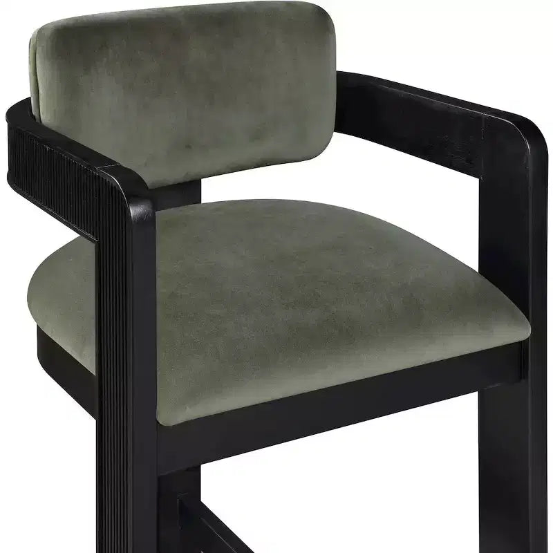 Meridian Furniture, Sgabello Sacha in Velluto Verde
