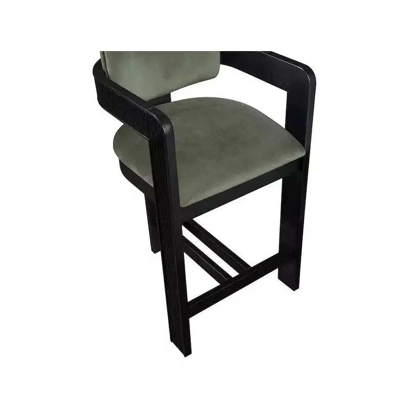 Meridian Furniture, Sgabello Sacha in Velluto Verde