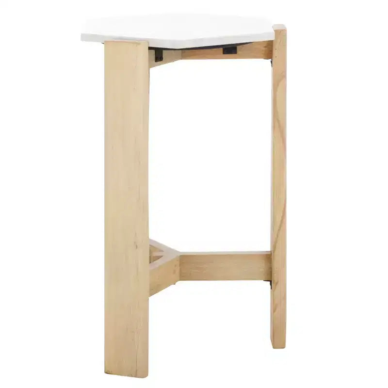 Tavolino in marmo Pisa - ACC3733A - Bianco/Naturale - Safavieh