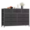 Dresser with 10 Fabric Drawers, Entertainment Center for 50 Inch Television, Media Console Table with Storage, Living Room Furniture
