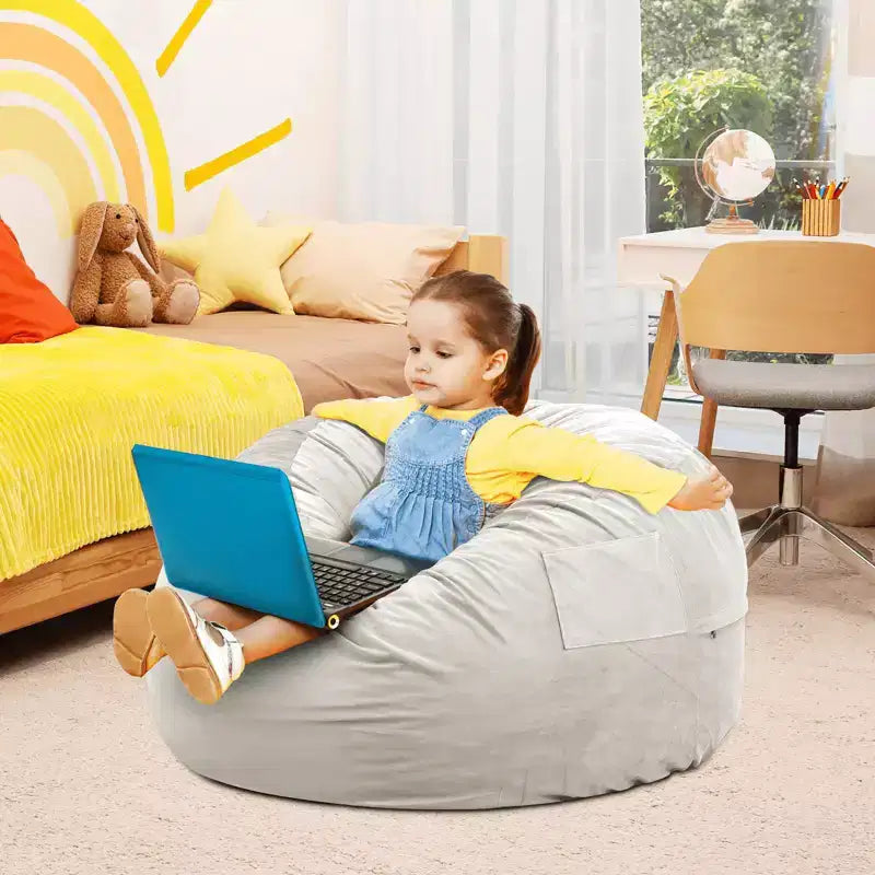 MAYEERTY Poltrona Sacco 120cm, Imbottita in Schiuma, Morbida, Sfoderabile, Comoda per Adulti Bambini Soggiorno Camera da Letto Dormitorio