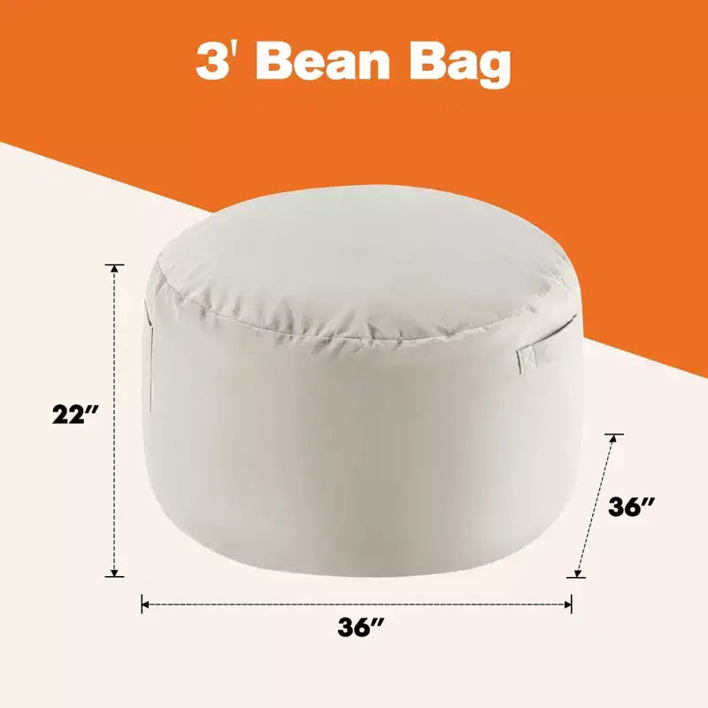 MAYEERTY Poltrona Sacco 120cm, Imbottita in Schiuma, Morbida, Sfoderabile, Comoda per Adulti Bambini Soggiorno Camera da Letto Dormitorio