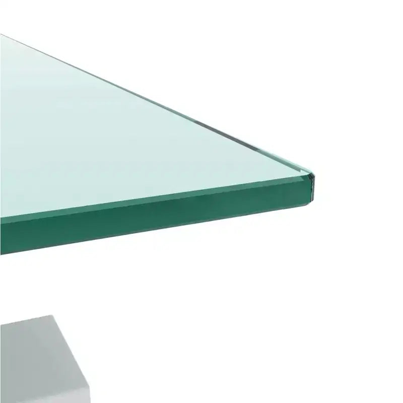 Tavolino Moderno in Vetro con Doppio Ripiano Contenitore e Gambe in Tubo Metallico per Soggiorno o Ufficio