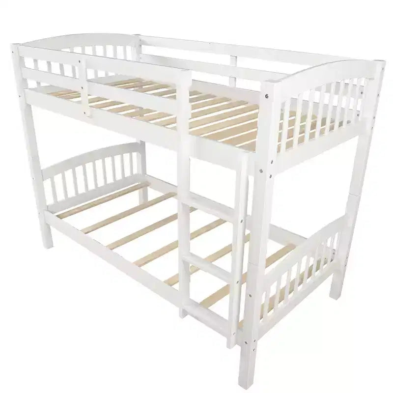 Letto a Castello Gemello con Scaletta, Bianco