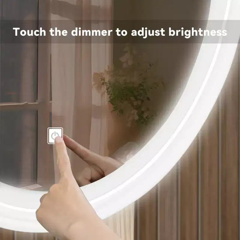 27.5 Scrivania da trucco estensibile con specchio LED e sgabello