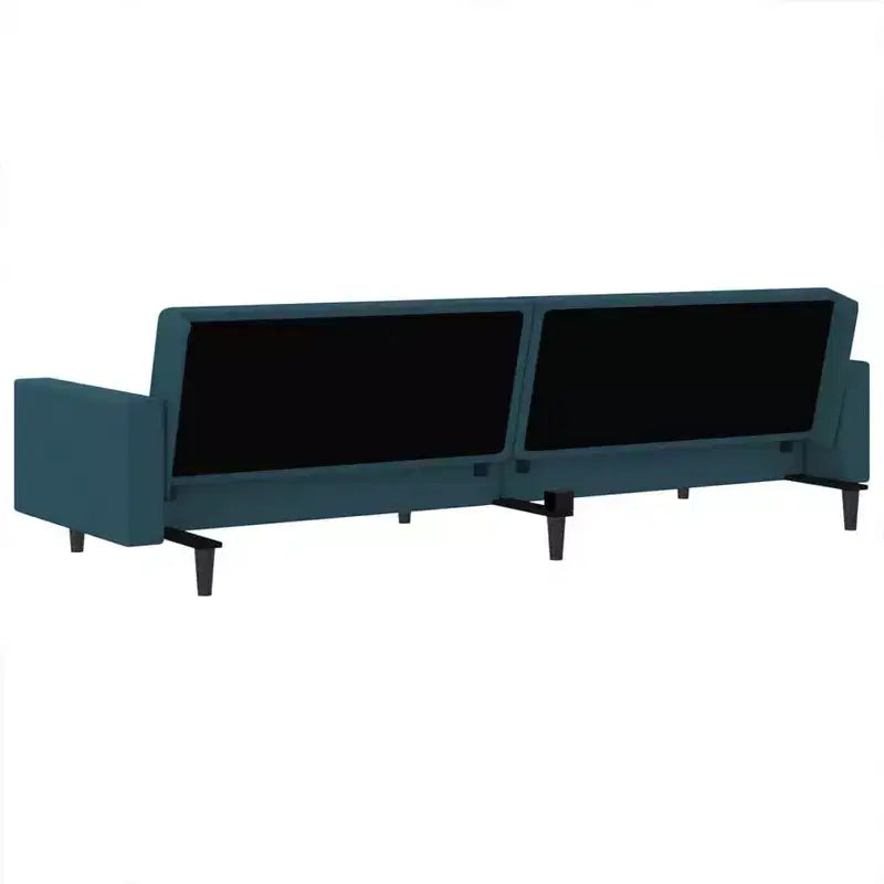 vidaXL Divano letto a 2 posti in velluto grigio scuro - Divanetto/letto singolo convertibile con struttura in legno per soggiorno, monolocale, ufficio domestico
