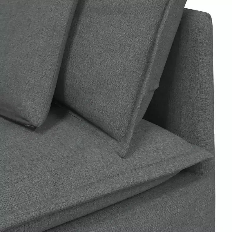 vidaXL Divano Modulare in Tessuto Grigio Scuro - Divano con Struttura Robusta in Metallo e Sezioni Personalizzabili per Soggiorno/Salotto Arredamento