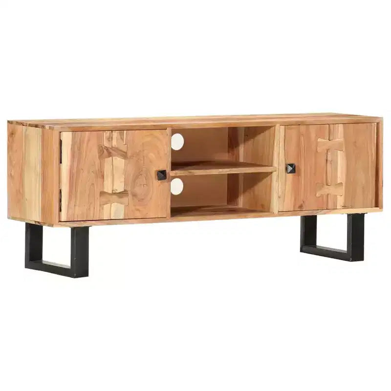 vidaXL Set Lounge da Giardino a 5 Pezzi in Legno di Acacia - Versatile Arredo da Esterno con Cuscini Bianco Crema per Patio, Terrazza o Giardino