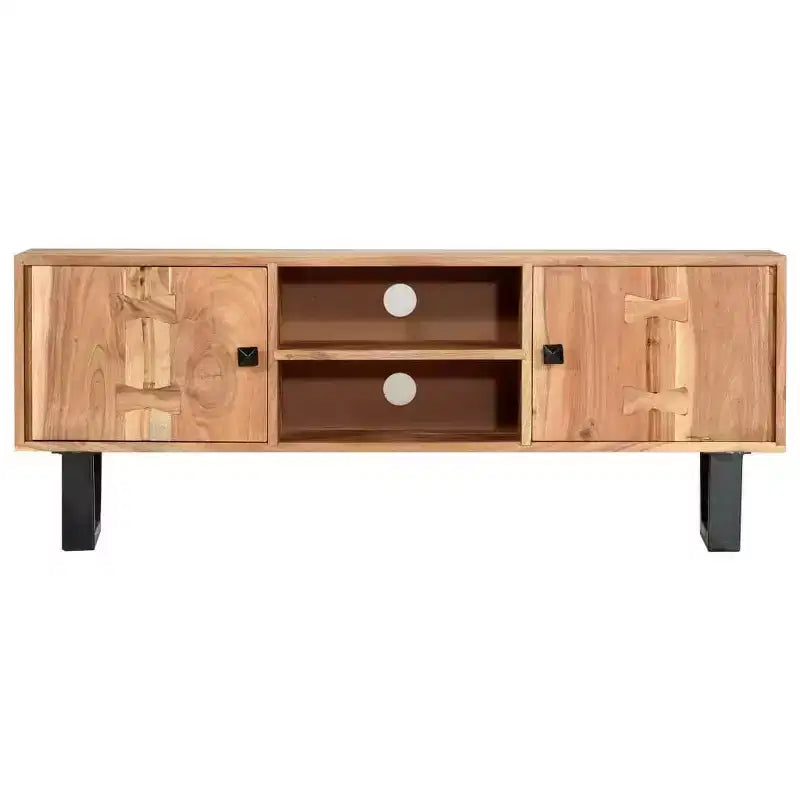 vidaXL Set Lounge da Giardino a 5 Pezzi in Legno di Acacia - Versatile Arredo da Esterno con Cuscini Bianco Crema per Patio, Terrazza o Giardino