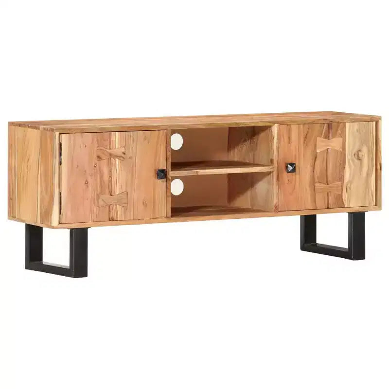 vidaXL Set Lounge da Giardino a 5 Pezzi in Legno di Acacia - Versatile Arredo da Esterno con Cuscini Bianco Crema per Patio, Terrazza o Giardino