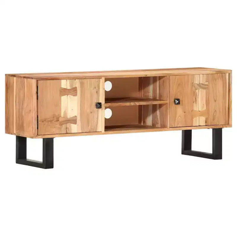 vidaXL Set Lounge da Giardino a 5 Pezzi in Legno di Acacia - Versatile Arredo da Esterno con Cuscini Bianco Crema per Patio, Terrazza o Giardino