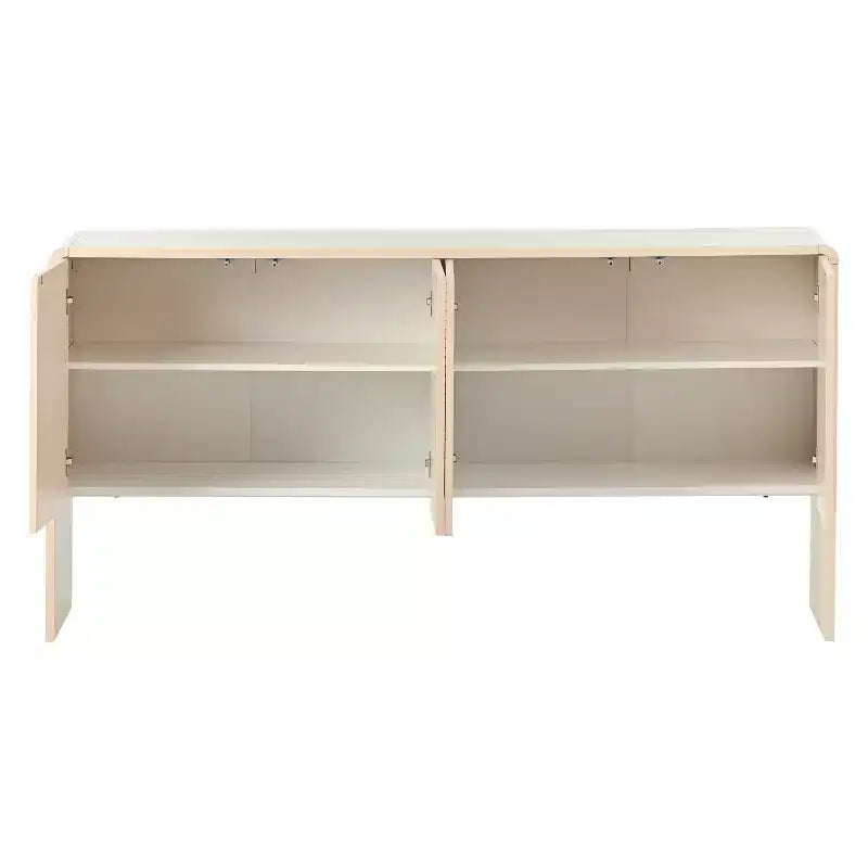Mobile Contenitore MAYEERTY con Cassetti e Ripiani, Credenza per Soggiorno, Bianco