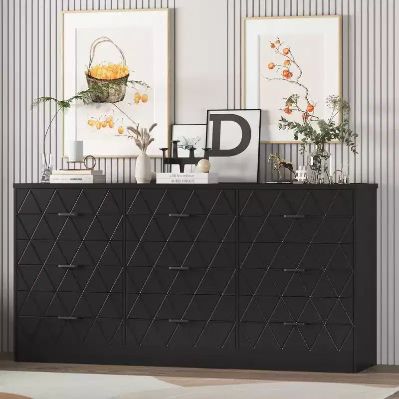 9 Drawers Dresser for Bedroom, 63 Large Dresser for Bedroom With Power Outlet