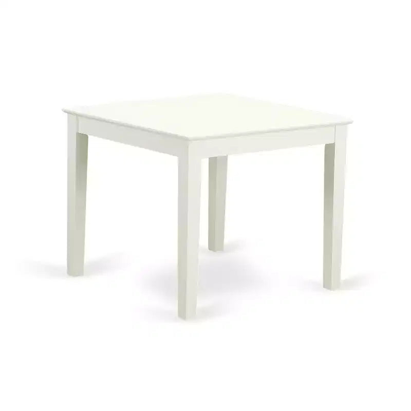 HomeStock Belmont Square Kitchen Table e sedie da cucina in legno, lino bianco