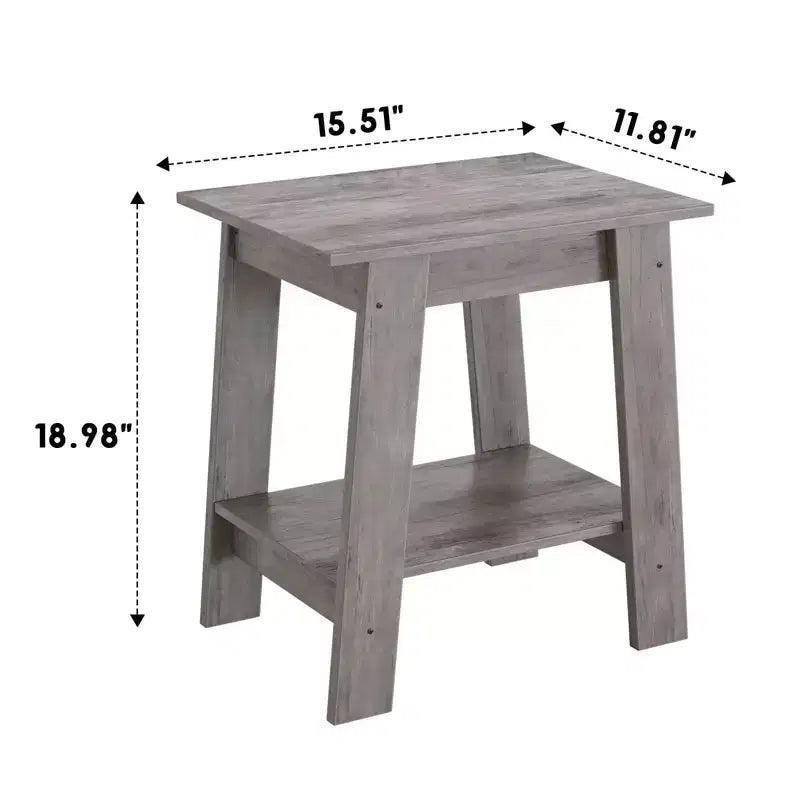 Tavolino moderno set da 2, tavolino da divano in legno con ripiano portaoggetti a 2 livelli, comodino da camera da letto per piccoli spazi, comodino per camera da letto