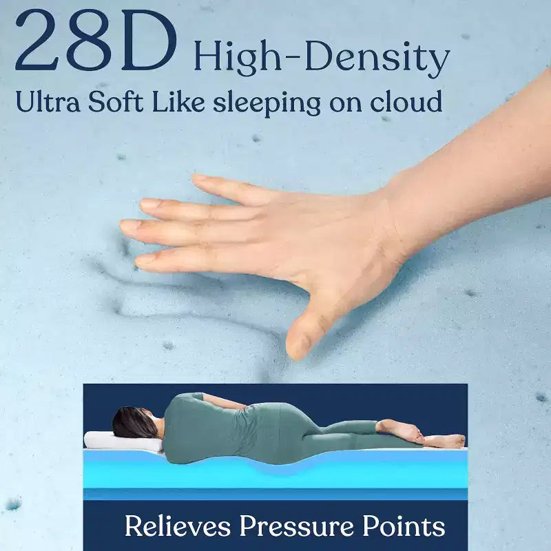 Delara Materassino Topper in Memory Foam da 5 cm Infuso in Gel, Certificato Certipur-US, Design Ventilato per una Migliore Circolazione dell'Aria