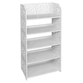 Karl Home 5-Tier White PVC (Polyvinyl Chloride) 16.54in. W Freestanding Shoe Racks