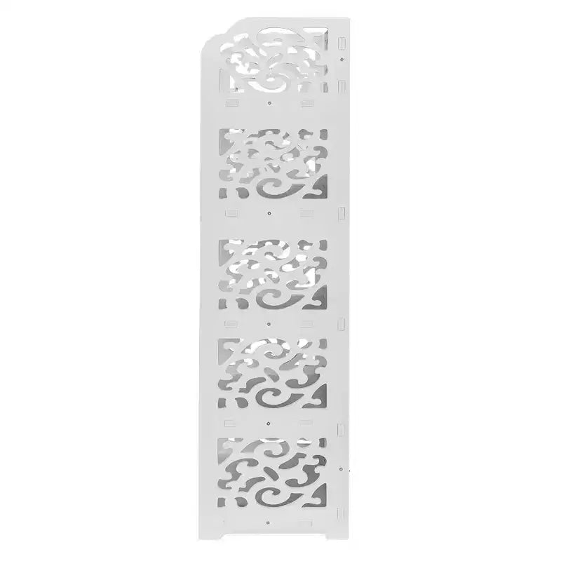 Scarpiera a 5 ripiani Karl Home in PVC (cloruro di polivinile) bianco, larga 42 cm, autoportante