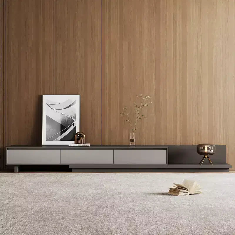 Mobile porta TV espandibile Luck Live Mid-Century Modern78.7, con una larghezza massima di 141.7, con 3 cassetti portaoggetti