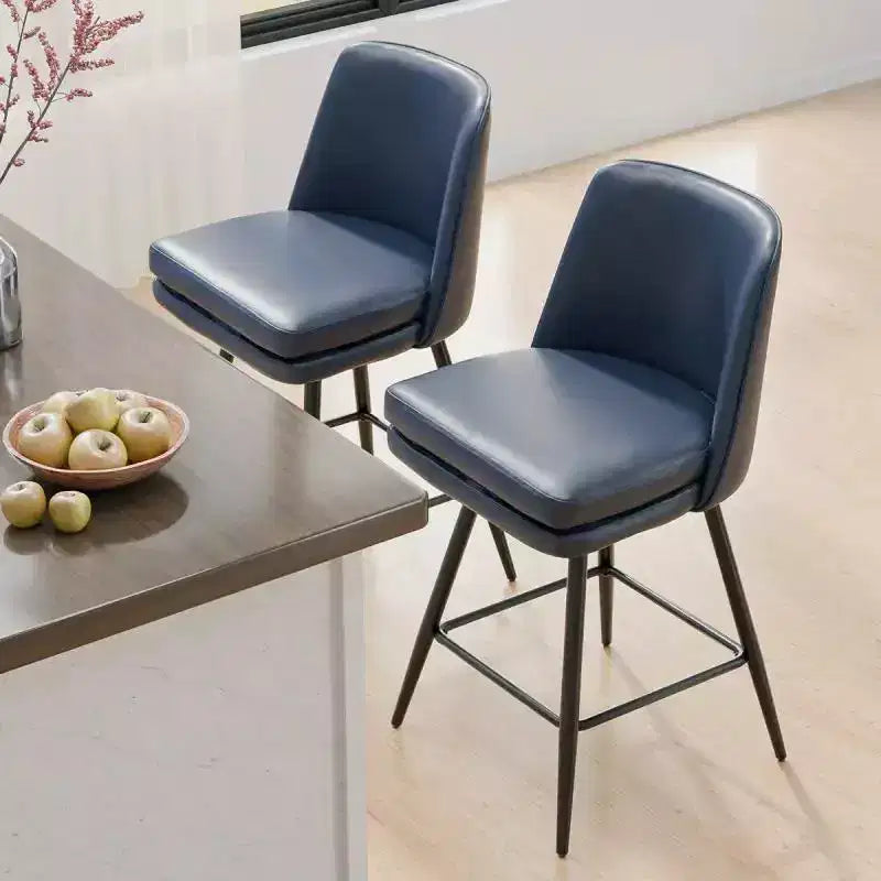 Sgabelli da Bar Moderni in Similpelle Imbottiti: Rotazione a 360°, Costruzione Robusta e Design Elegante