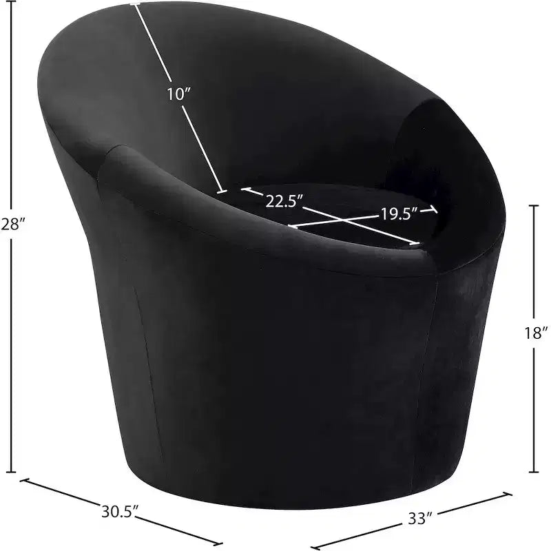 Meridian Furniture, Poltrona occasionale in velluto Tristan