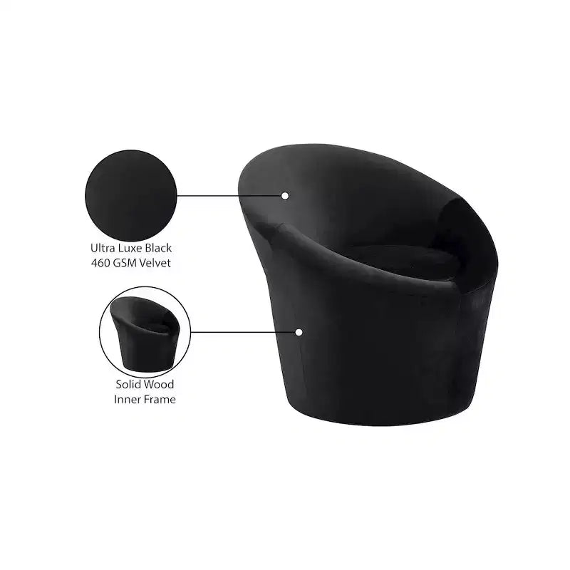 Meridian Furniture, Poltrona occasionale in velluto Tristan