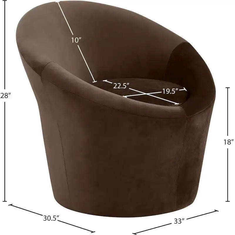 Meridian Furniture, Poltrona occasionale in velluto Tristan