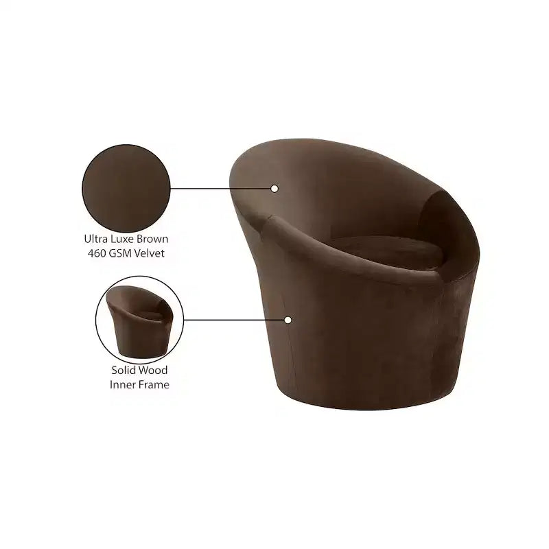 Meridian Furniture, Poltrona occasionale in velluto Tristan