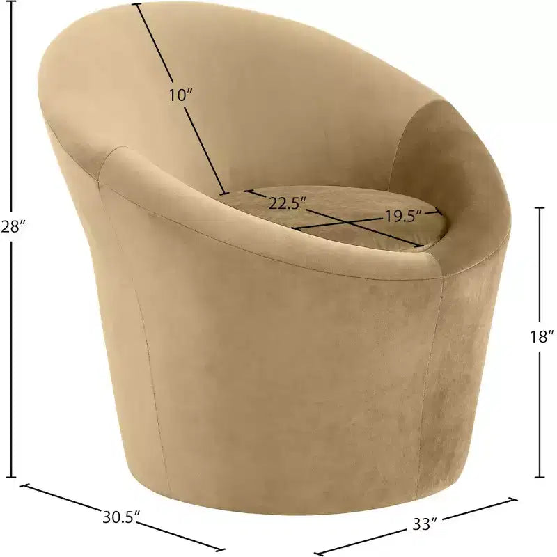 Meridian Furniture, Poltrona occasionale in velluto Tristan
