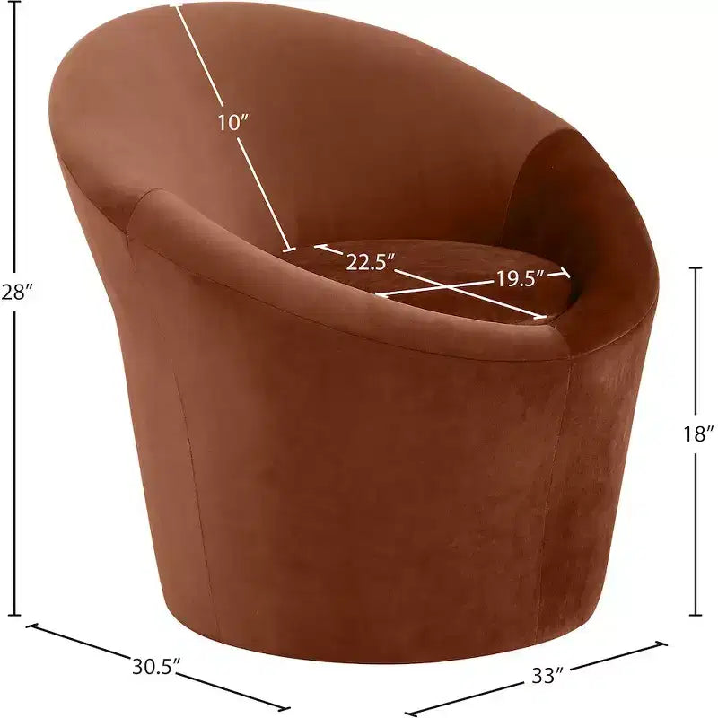 Meridian Furniture, Poltrona occasionale in velluto Tristan